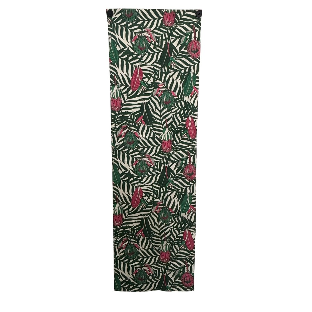 A Love Supreme South Africa Cotton Table Runner Pink‎ Protea Tropical Green Leaf